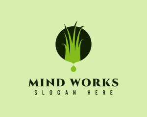 Grass Lawn Landscape  logo design