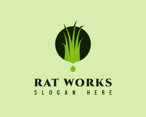 Grass Lawn Landscape  logo design