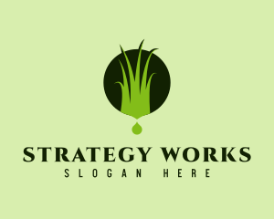 Grass Lawn Landscape  logo design