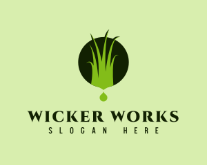 Grass Lawn Landscape  logo design