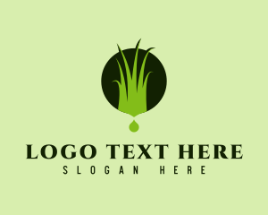 Mowing - Grass Lawn Landscape logo design