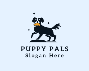 Puppy Dog Frisbee logo design