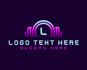 Headphones - DJ Audio Equalizer logo design