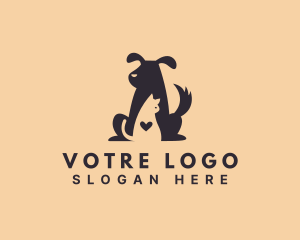 Hound - Dog Cat Pet Silhouette logo design