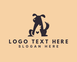 Dog Cat Pet Silhouette  Logo