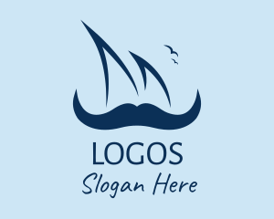Naval - Hipster Sailor Mustache logo design
