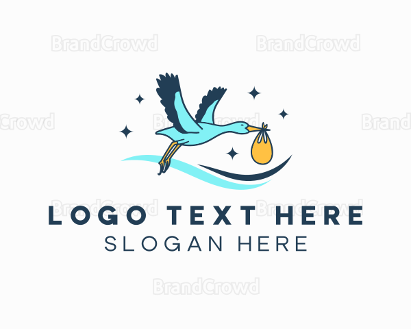 Stork Bird Package Logo