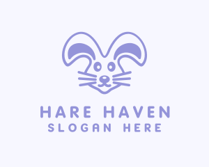 Hare - Violet Cute Rabbit Pet logo design