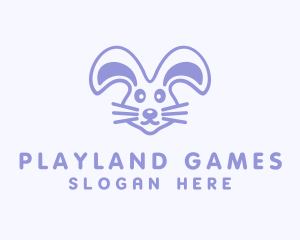 Baby Rabbit - Violet Cute Rabbit Pet logo design