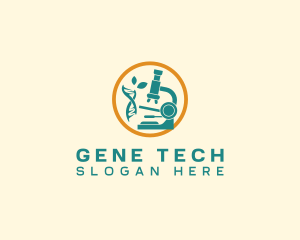 Microscope DNA Laboratory logo design