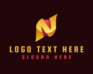 3d - 3D Letter N Business logo design