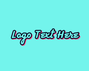 Pop Art - Bright Cursive Retro logo design