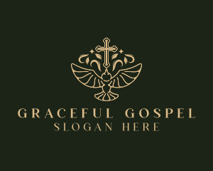 Gospel - Cross Dove Religion logo design