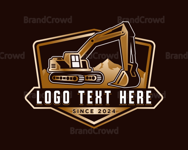 Digger Backhoe Excavator Logo