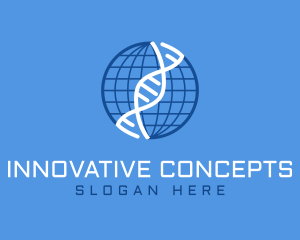 Blue Globe DNA Logo