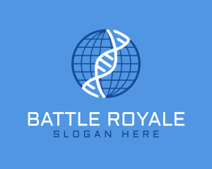 Blue Globe DNA logo design