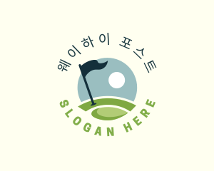 Golf  Club Flag logo design