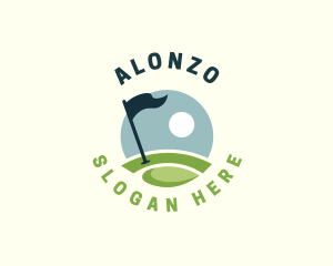 Golf  Club Flag logo design