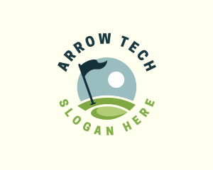 Golf  Club Flag logo design