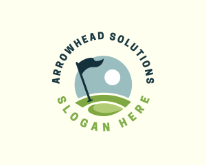 Golf  Club Flag logo design