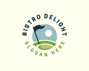 Golf  Club Flag logo design