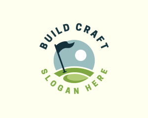 Golf  Club Flag logo design