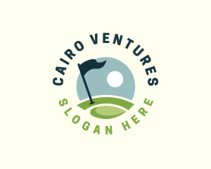 Golf  Club Flag logo design