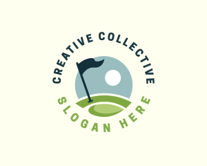 Golf  Club Flag logo design