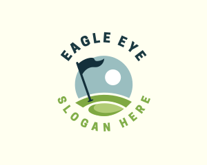 Golf  Club Flag logo design