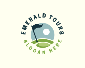 Golf  Club Flag logo design