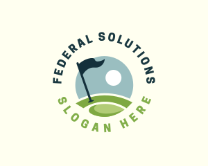 Golf  Club Flag logo design