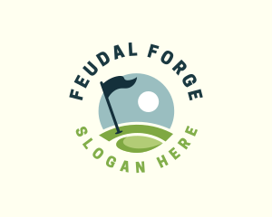 Golf  Club Flag logo design