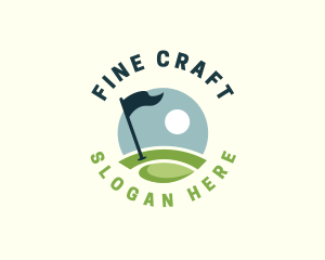 Golf  Club Flag logo design