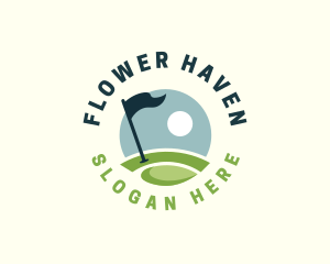 Golf  Club Flag logo design