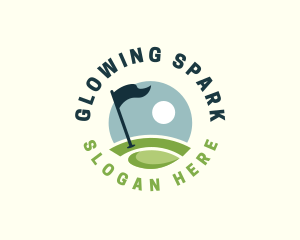 Golf  Club Flag logo design