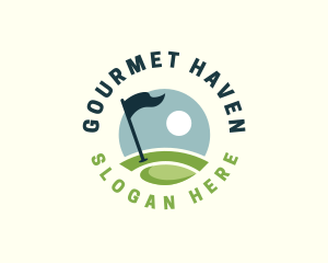 Golf  Club Flag logo design