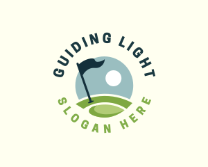 Golf  Club Flag logo design