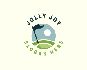 Golf  Club Flag logo design