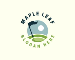 Golf  Club Flag logo design