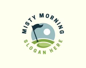 Golf  Club Flag logo design