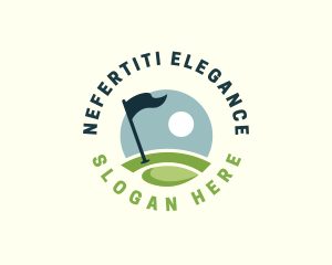 Golf  Club Flag logo design