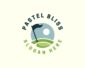 Golf  Club Flag logo design