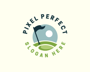 Golf  Club Flag logo design