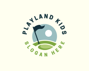 Golf  Club Flag logo design