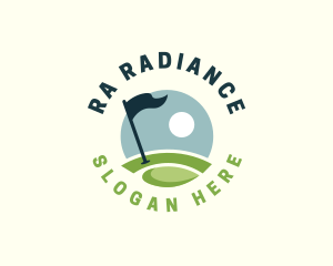 Golf  Club Flag logo design