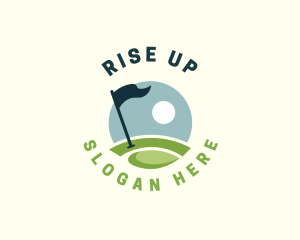 Golf  Club Flag logo design