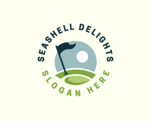 Golf  Club Flag logo design