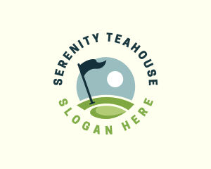 Golf  Club Flag logo design