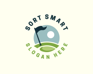 Golf  Club Flag logo design