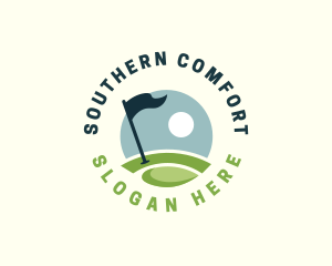 Golf  Club Flag logo design